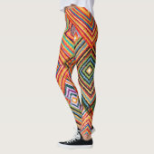 Leggings Patchwork Design avec Carrés aztèques. (Gauche)