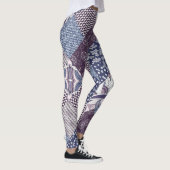 Leggings Patchwork Doodle : Boho Vintage sans joint. (Droite)
