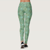Leggings Patchwork Eau tropicale Boho Chic Aquamarine (Dos)