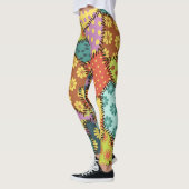 Leggings Patchwork Eclectique : Mélange Motif Diverse (Gauche)