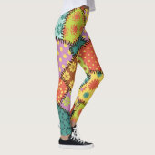 Leggings Patchwork Eclectique : Mélange Motif Diverse (Droite)