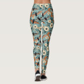Leggings Patchwork Floral Chauves-Souris et Fleurs d'Hallow (Dos)