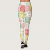 Leggings Patchwork Floral Gingham Pastel Maison de Campagne (Dos)