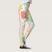 Leggings Patchwork Floral Gingham Pastel Maison de Campagne (Droite)