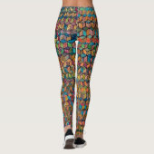 Leggings Patchwork géométrique coloré abstrait (Dos)