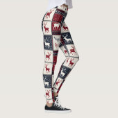 Leggings Patchwork nordique de Noël | Rennes (Droite)