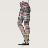 Leggings Patchwork Quilt Collage Impression transparente. (Gauche)