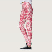 Leggings Patchwork rouge et blanc rustique (Gauche)