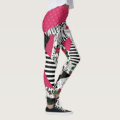 Leggings patchwork rouge, populaire, patchwork lancer oreil (Droite)
