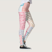 Leggings Patchwork Style mignon Motif Doodé (Droite)
