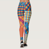 Leggings Patchwork textile : motif vintage transparent. (Dos)