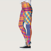 Leggings Patchwork textile : motif vintage transparent. (Gauche)