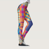 Leggings Patchwork textile : motif vintage transparent. (Droite)