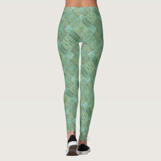 Leggings Patchwork Tropical Waters Boho Chic (Dos)