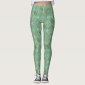 Leggings Patchwork Tropical Waters Boho Chic (Devant)