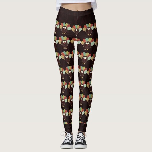 Leggings Patchwork Turquie Motif avec riche Brown Tourbillo (Devant)