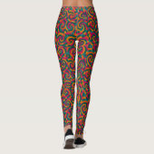 Leggings Patchwork Vortex rétro | Psychedelia reconstruite (Dos)