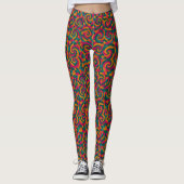 Leggings Patchwork Vortex rétro | Psychedelia reconstruite (Devant)