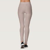 Leggings Pâte de couleur brun violet rose clair doux uni (Dos)