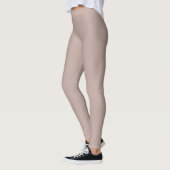 Leggings Pâte de couleur brun violet rose clair doux uni (Gauche)