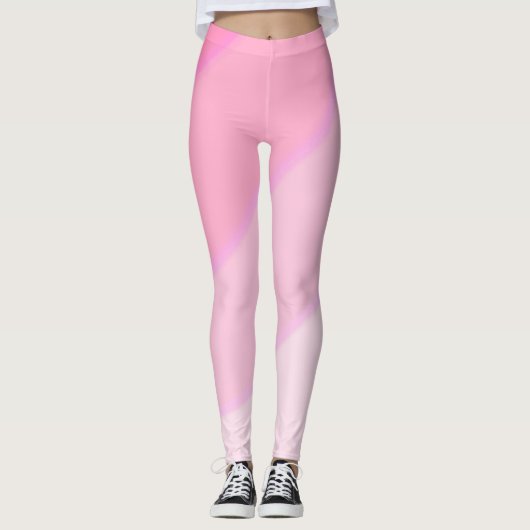 Leggings Pâtel motif à flûte foncé rose (Devant)