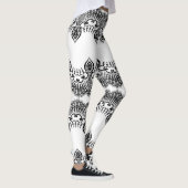 Leggings Pâtes blanches en dentelle noire Faux (Droite)