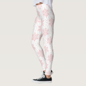 Leggings Pâtes de flocons roses (Gauche)