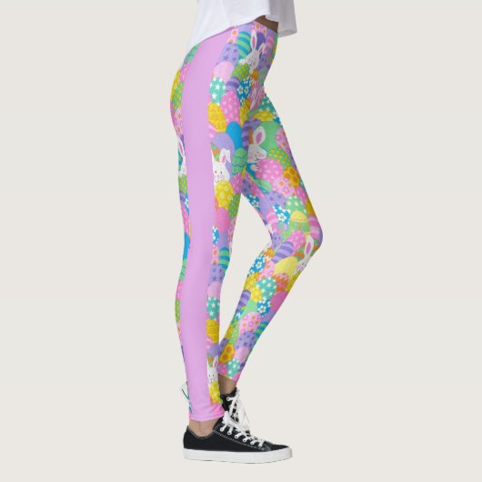 Leggings Pâtes de PÂQUES Oeuf Bunny Yoga Pantalon femmes (Droite)