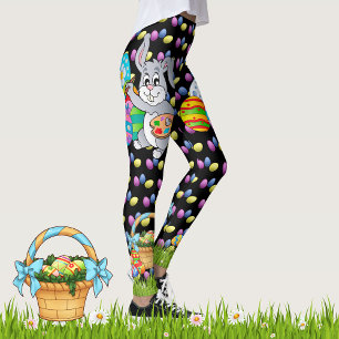 Leggings Pâtes de PÂQUES Oeuf Bunny Yoga Pantalon femmes