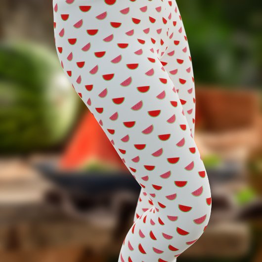 Leggings Pâtes de pastèque Motif Jambes rouges et blanches