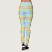 Leggings Pâtes Plaid Pastel Arc-en-ciel (Dos)