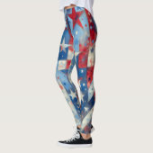 Leggings Patriotique rouge, blanc et bleu 4 juillet (Gauche)