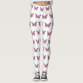 Leggings Patriotique Rouge Blanc Et Bleu Papillon (Devant)