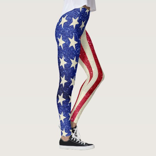 Leggings patriotiques pour femmes, Parties scintil (Droite)