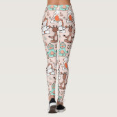Leggings Patter les yoga poses | Yoga seamless pattern 51 (Dos)