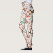 Leggings Patter les yoga poses | Yoga seamless pattern 51 (Gauche)