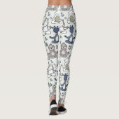 Leggings Patter les yoga poses | Yoga seamless pattern 66 (Dos)