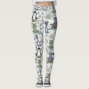 Leggings Patter les yoga poses   Yoga seamless pattern 66