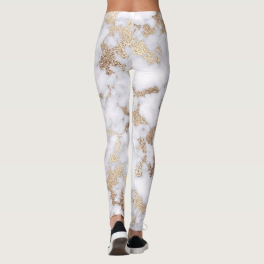 Leggings Pattern de Chic White Gold Foil (Dos)