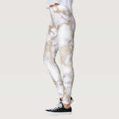 Leggings Pattern de Chic White Gold Foil (Gauche)