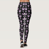 Leggings Pattern of paws, Dog paws, Lilac paws, Hearts (Dos)