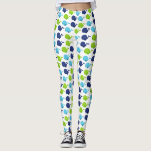 Leggings Pattern of Whales, Cute Whales, Sea Animals