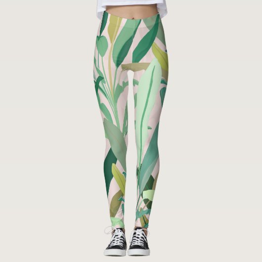Leggings Pattern rose (Devant)