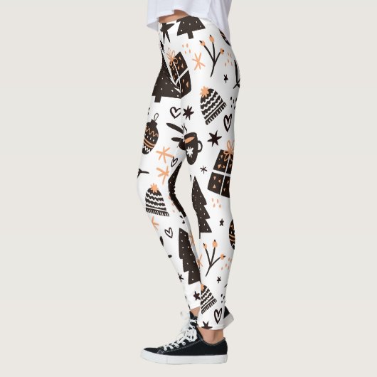 LEGGINGS PATTERNES MONOGRAM DE CHRISTMAS (Gauche)