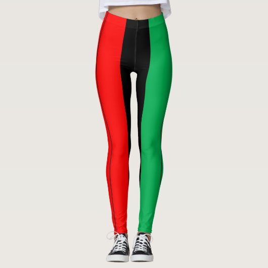 Leggings Patterns de Kwanzaa Colors (Devant)