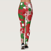 Leggings Patters de Groovy Funky Mod Retro Christmas (Dos)