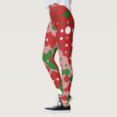 Leggings Patters de Groovy Funky Mod Retro Christmas (Gauche)
