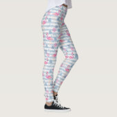 Leggings Patters de Whimsical Flamingo et Pineapple (Droite)