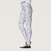 Leggings Patters de Whimsical Flamingo et Pineapple (Gauche)