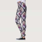 Leggings Patters Red Rose Floral Ephemera (Gauche)
